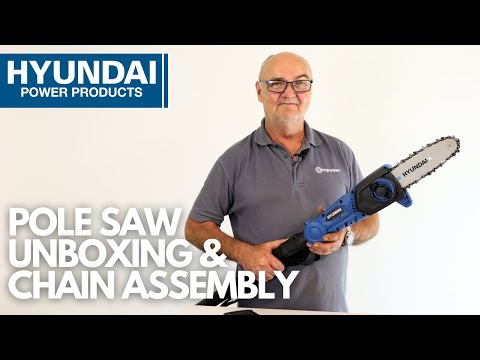 Unboxing and Assembling Your Hyundai Cordless Pole Saw - Including Chain and Bar Assembly The HY2192