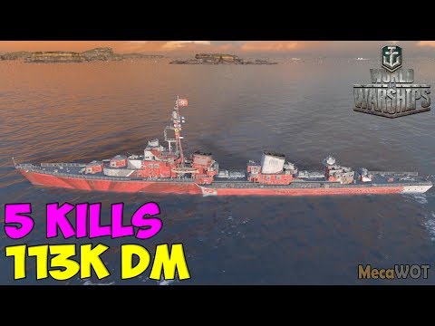 World of WarShips | Z-52 | 5 KILLS | 113K Damage - Replay Gameplay 1080p 60 fps