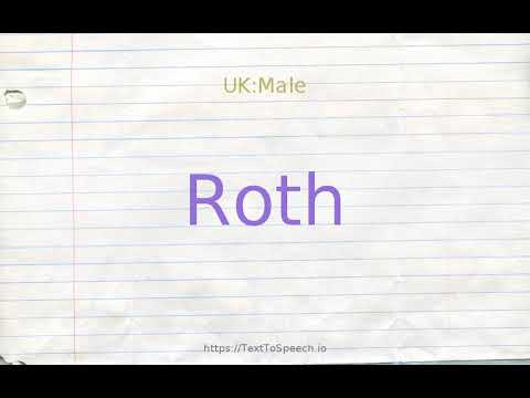 How to pronounce roth