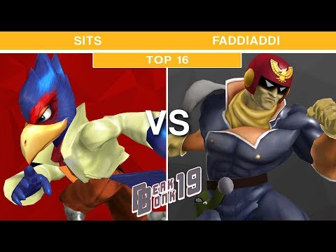 Beak Bonk 2019 - Sits (Falco) VS Faddiaddi (Captain Falcon) Melee Top 16