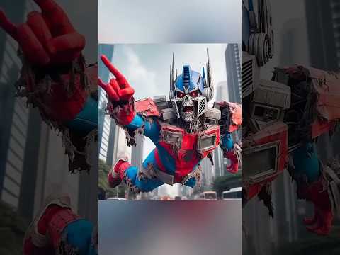 Optimus Prime vs iron man + Optimus Prime and Bumblebee Transformers = Marvel Animation