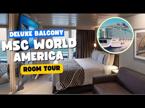 Thumbnail for MSC World America Deluxe Balcony Room Tour | Deck 14 Stateroom Walkthrough