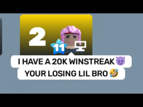 When your opponent has the "highest win streak" in Rivals...