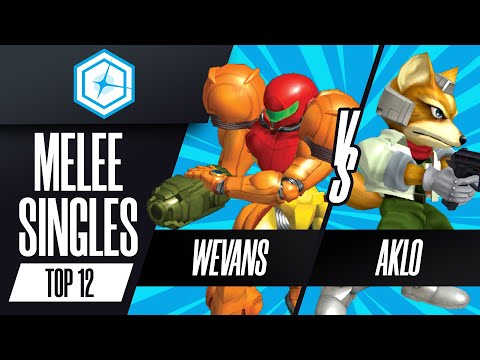 Wevans (Samus) vs Aklo (Fox) - Melee Singles Top 12 - Shine 2023