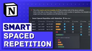 SMART SPACED REPETITION: Automatically Get the Next Repetition Date With These Notion Templates