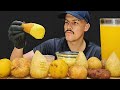 257 ASMR COMIDA SALGADOS EM GERAL MOLHO DE CHEDDAR MUKBANG SONS DE MASTIGAÇÃO