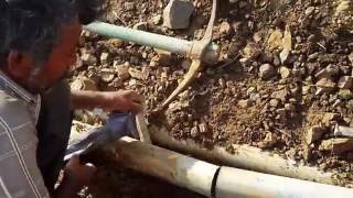 Repairing Joining a rigid PVC pipe in absence of coupler