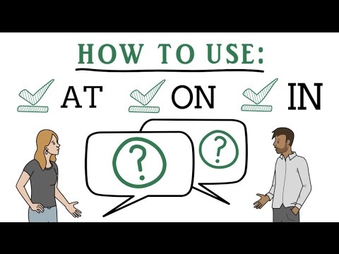 Difference between IN, ON and AT