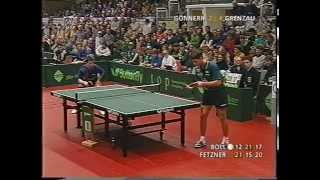 Tischtennis Bundesliga: Timo Boll vs Steffen Fetzner 1998 Der Kommentar von Jörg Roßkopf