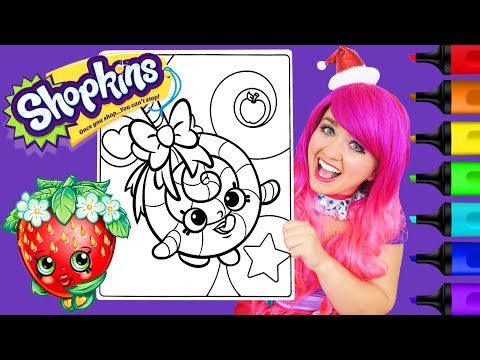 Coloring Shopkins Lolli Poppins Coloring Page Prismacolor Colored Paint Markers | KiMMi THE CLOWN