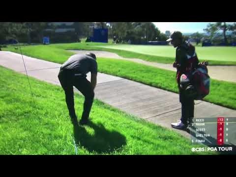 The entire Patrick Reed embedded ball incident from Farmers Insurance Open