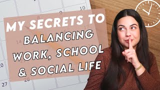 HOW TO BALANCE SCHOOL, WORK, SOCIAL LIFE & YOUTUBE | *SECRET* Tips for Success!