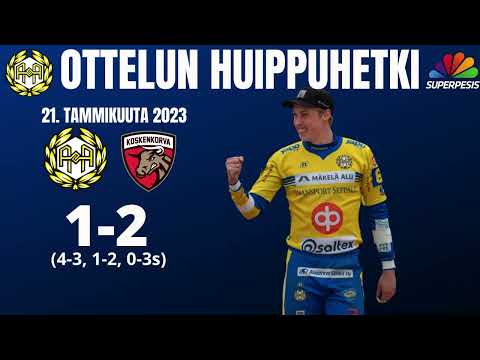 Harjoitusottelun Ankkurit vs. Koskenkorva huippuhetki 21.1.2023