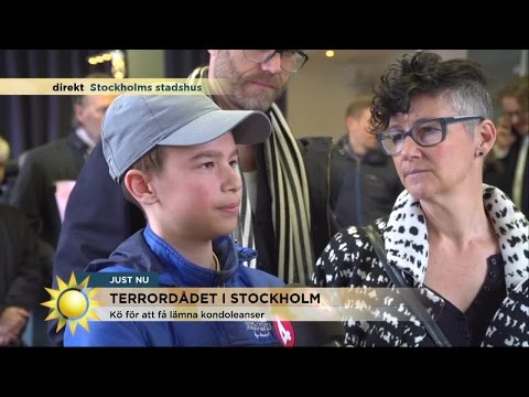 "Känns bättre när jag fått skriva i kondoleansboken" - Nyhetsmorgon (TV4)