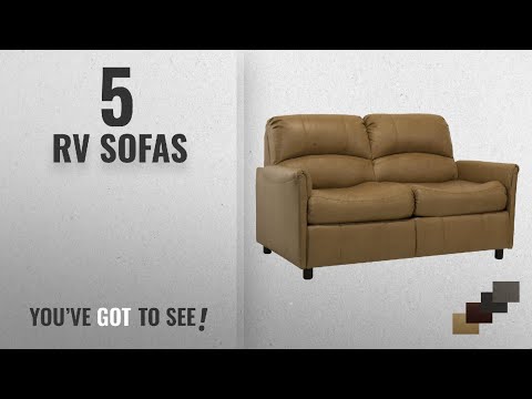 Top 10 Rv Sofas [2018 ]: RecPro Charles 60" RV Sofa Sleeper W/ Hide A Bed Loveseat Toffee