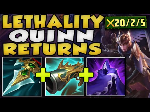 RANK 1 QUINN POPS OFF WITH THIS NEW LETHALITY BUILD! (ONE SHOT ANYONE) - League of Legends
