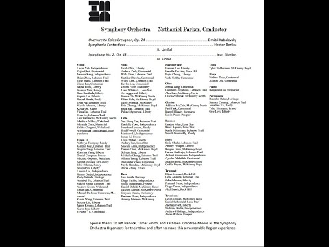 2021 TMEA All-Region High School Orchestras (Region 24) -- Symphony (1 of 3)