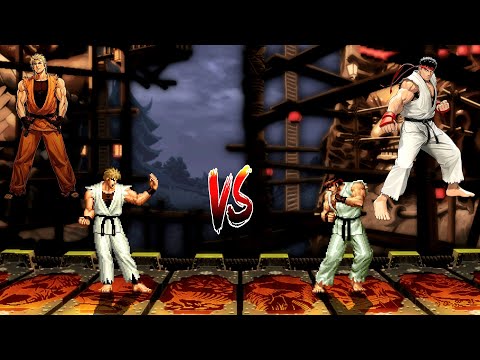 Ryo Sakazaki  VS Ryu || Rematch || King OF Fighter Ryo Vs Street Fighter Ryu || Death Match || 4K ||