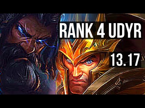 UDYR vs JARVAN IV (JNG) | Rank 4 Udyr, 6/1/5, Dominating | TR Grandmaster | 13.17