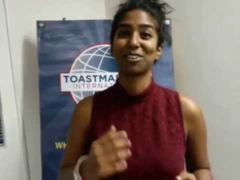 Toastmaster Samitha after completing her CC10