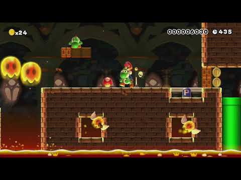 Bowser Jr.'s Stronghold by The J-man - SUPER MARIO MAKER - NO COMMENTARY 1bj