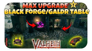 How To Fully Upgrade Galdr table\Black forge | Valheim Ashlands |
