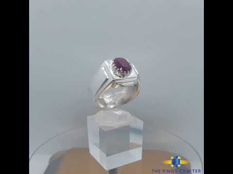 Natural Kabul Ruby Ring , Afghan Ruby Ring , Ruby Gemstone Ring , 925 Silver Ring for Men and Women