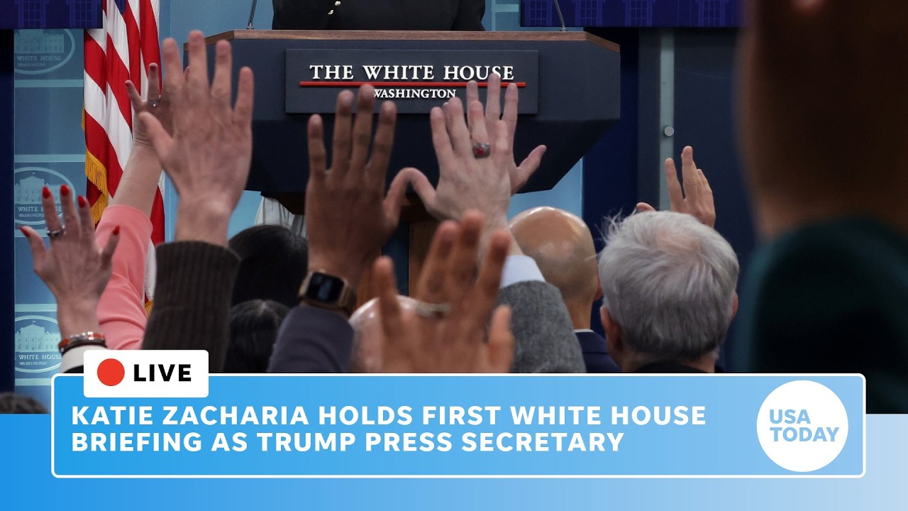 Live: New Trump Press Secretary Katie Zacharia holds first White House briefing