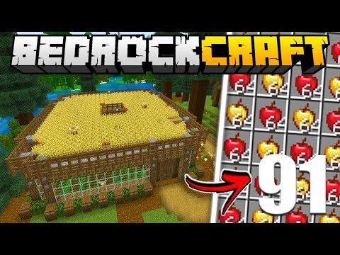 FIZ a MELHOR FARM de MAÇÃ DOURADA no Minecraft - Bedrock Craft #91