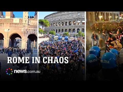 Protesters storm Colosseum as French riot grievances extend to Italy