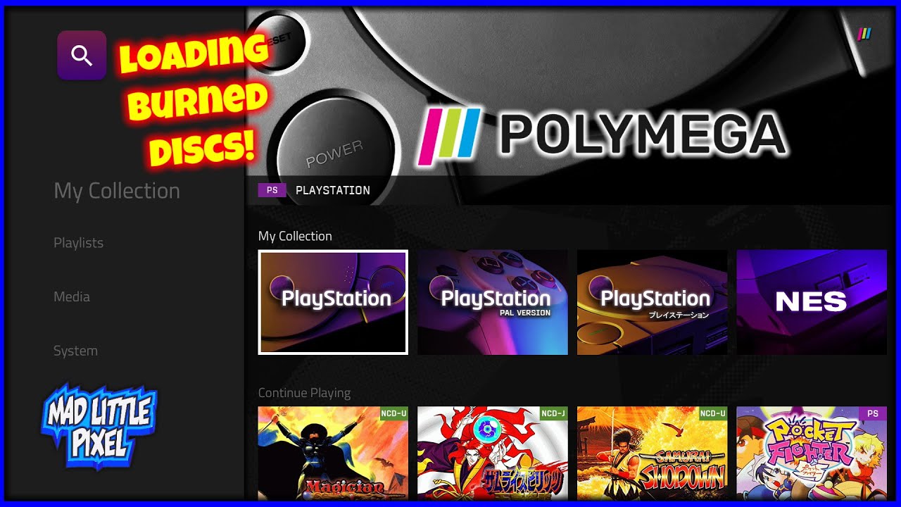 Polymega Loading Burned PlayStation Discs! Madlittlepixel LIVE