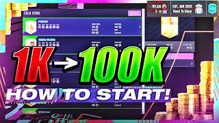 HOW TO TRADE FROM 1K TO 100K COINS ON THE WEB APP FAST!! (HOW TO START FIFA 21 ULTIMATE TEAM)