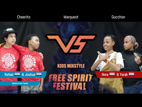 Free Spirit Festival 2019 Championship // Rafael & Joshua vs Nora & Yarah // Kids Mixstyle - Final