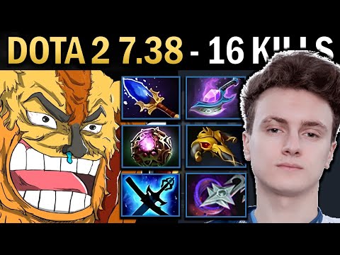 Earthshaker Gameplay Miracle with 16 Kills and Aghanims - Dota 2 7.38