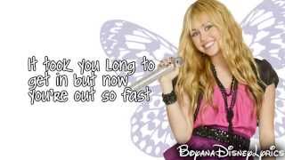 Hannah Montana - Que Sera (Lyrics Video) HD