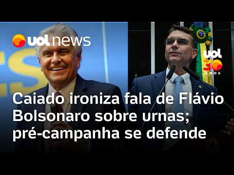 Caiado ironiza fala de Flávio Bolsonaro sobre urnas; pré-campanha se defende