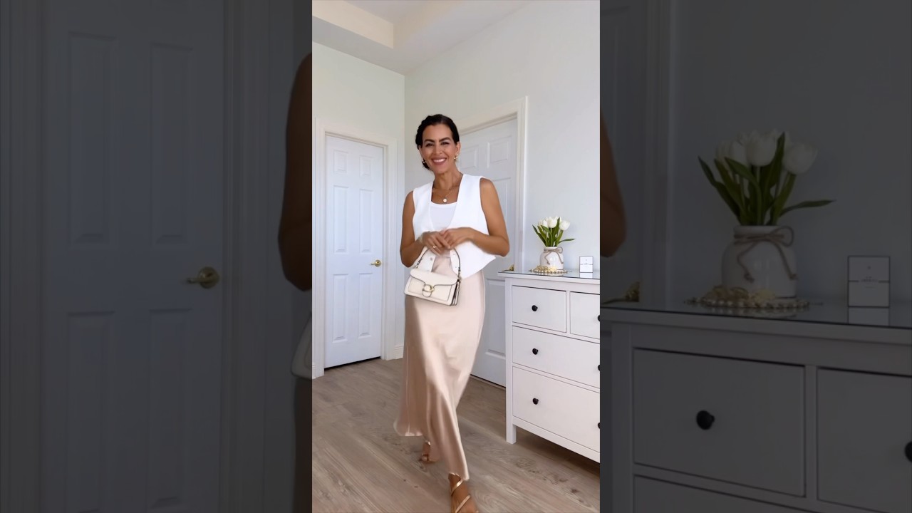 Styling a satin skirt 3 ways! All outfits in my LTK, in bio #fashion #hacks #doranellyspatton #ootd