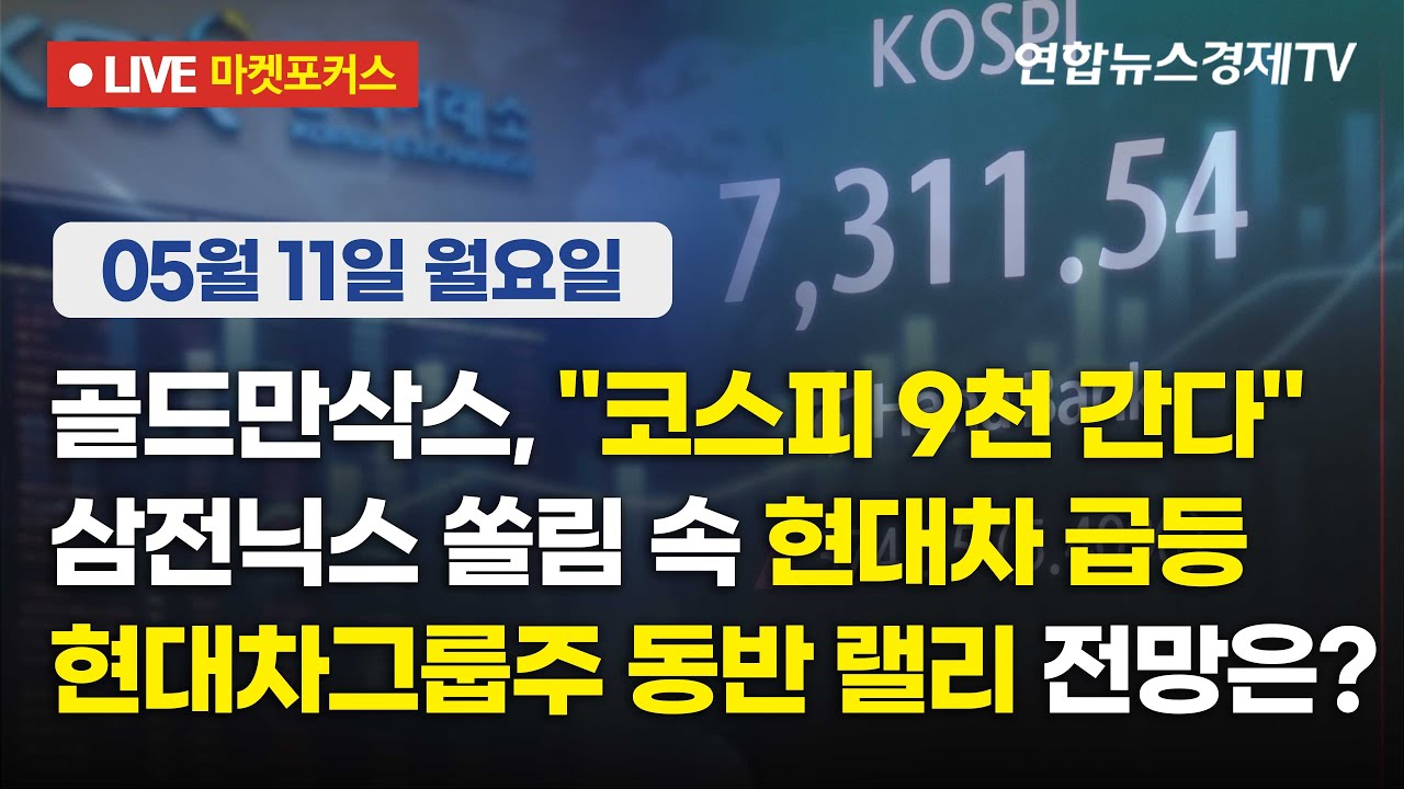 🔴[생방송] 골드만삭스, "코스피 9천 간다" | 삼전닉스 쏠림 속 현대차 급등 | 현대차그룹주 동반 랠리 전?