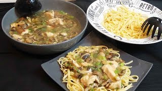 Poulet Sauce aux Champignons Rapide et Facile Sauce Crémeuse et légère sans crème fraiche