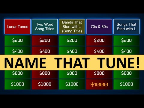 Name That Tune Jeopardy Style | Quiz #74