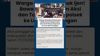 Kapolsek Ditarik Paksa saat Demo di Kantor Polisi Ijen Bondowoso, Warga Datang Bawa Celurit