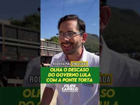 Ponte Torta na BR 265 interditada pra trânsito pesado! Povo sofrendo! Carmo do Rio Claro-MG