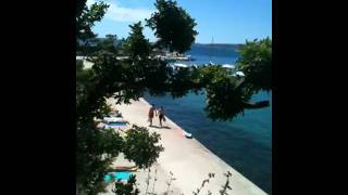 preview picture of video 'Grad Krk, plaza u gradu, beach in the city  Island Krk, Croatia'