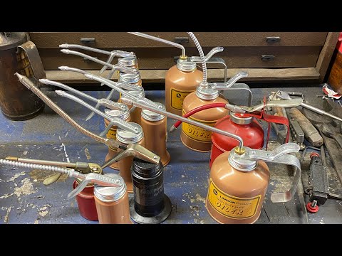 The oil cans and 2 main shop oils I use on a daily basis