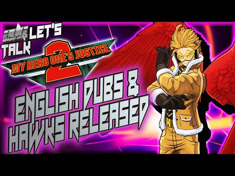 FREE ENGLISH DUBS & HAWKS DLC RELEASED | My Hero One's Justice 2 News