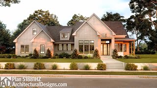 New Modern Farmhouse Virtual Interior Tour - House Plan 51881HZ from Architectural Designs