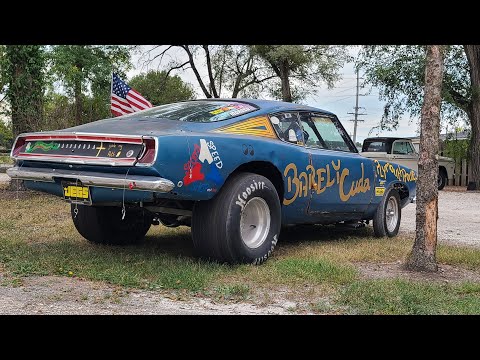 Revived Nostalgic Big Tire Blown Blown Mopar 1968 Plymouth Barracuda Headed for #nonamenationals