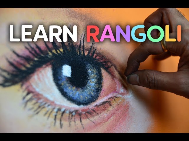 Rangoli Design of eye - video tutorial