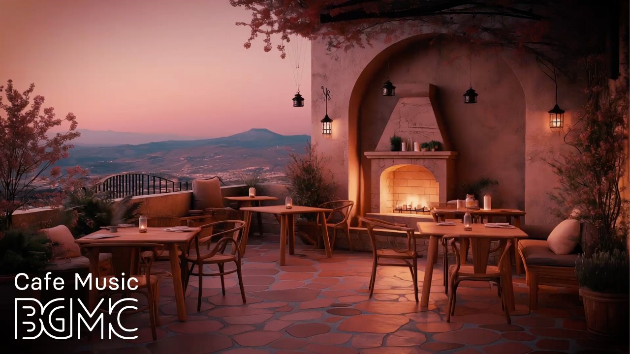 Cozy Hilltop Terrace Café with Smooth Jazz ☕ Relaxing Music for Work, Study & Focus