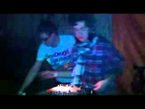 VJ Kosmoss, Kaspar Kochker at the beginning of 3rd Annual Latvian DJ Winter Games Afterparty